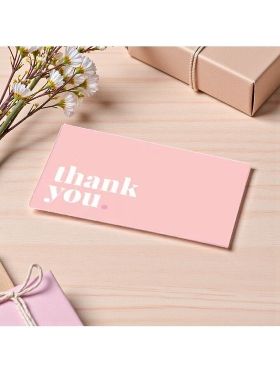 Other - 50 Chic Pink Thank You Card